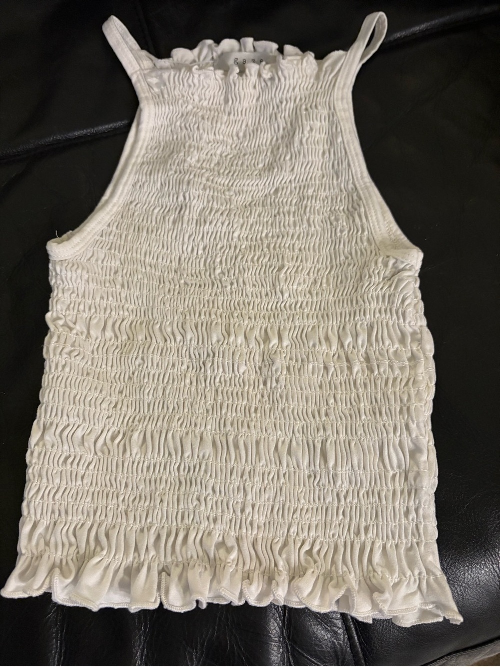 Smocked White Women’s Tank Top